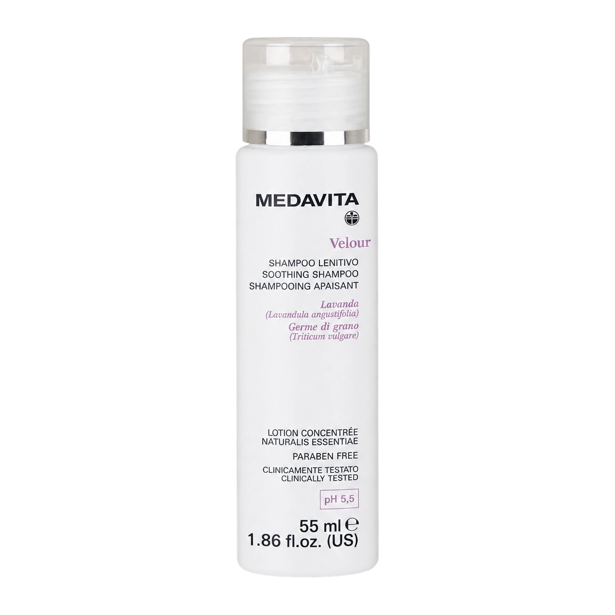 Заспокійливий шампунь для чутливої шкіри голови / Medavita Velour Shampoo Lenitivo
