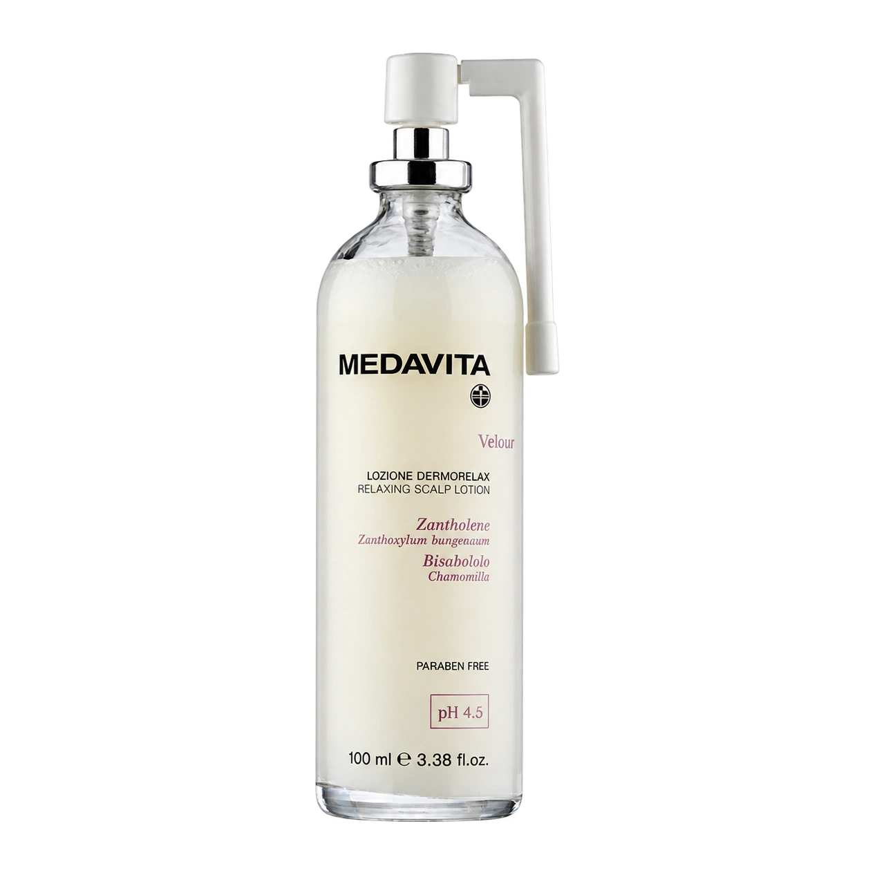 Заспокійливий лосьйон миттєвої дії для шкіри голови / Medavita Velour Lozione Dermorelax