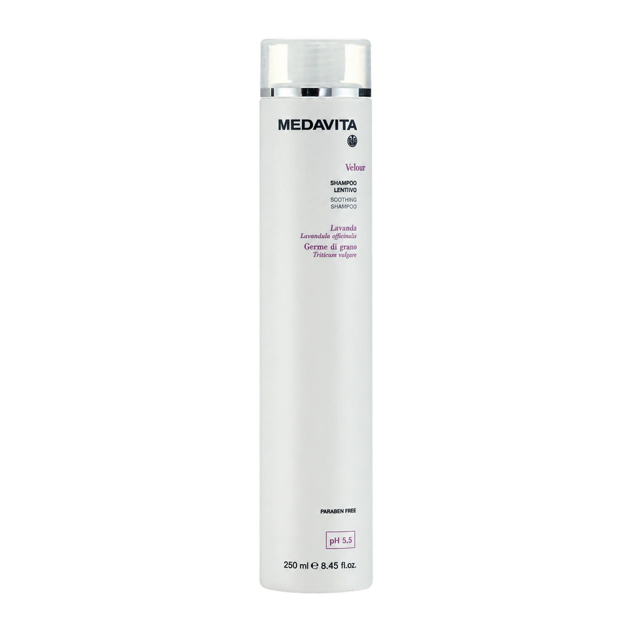 Заспокійливий шампунь для чутливої шкіри голови / Medavita Velour Shampoo Lenitivo